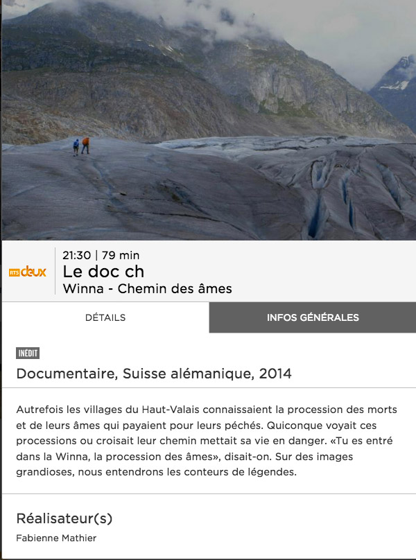 RTS Deux Le doc ch: Winna - Chemin des âmes